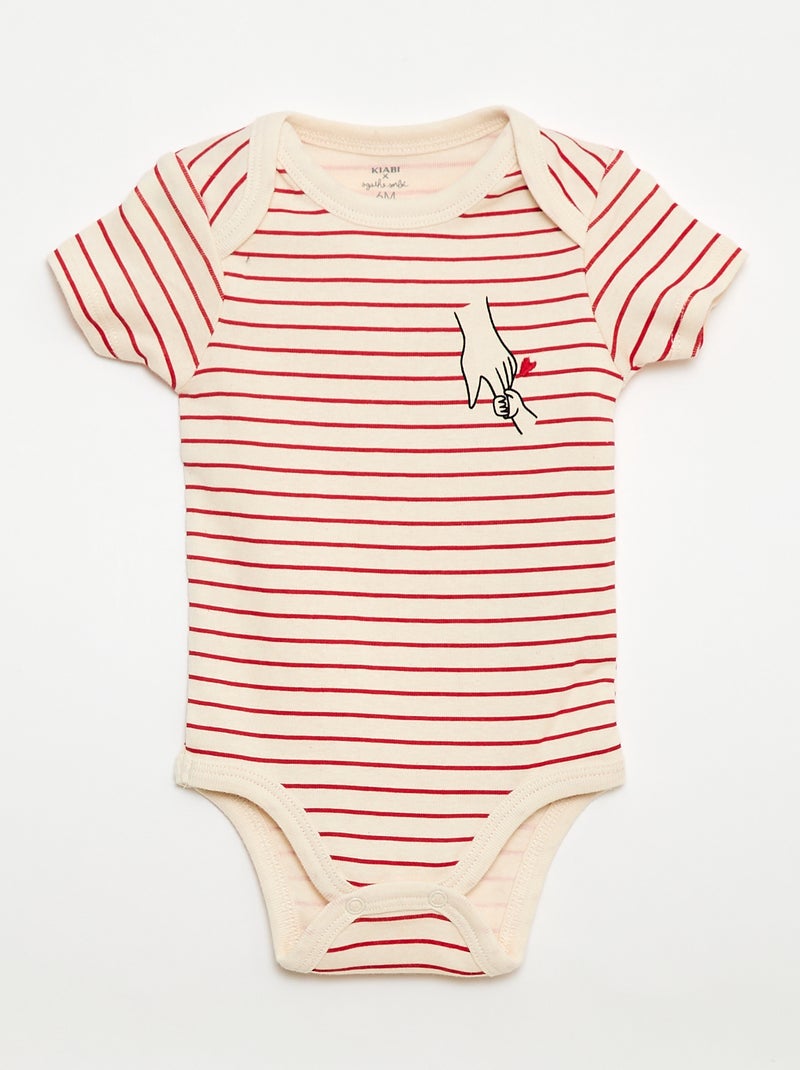 Set di 2 body stampati family 'Agathe Sorlet x Kiabi' - San Valentino Bianco - Kiabi