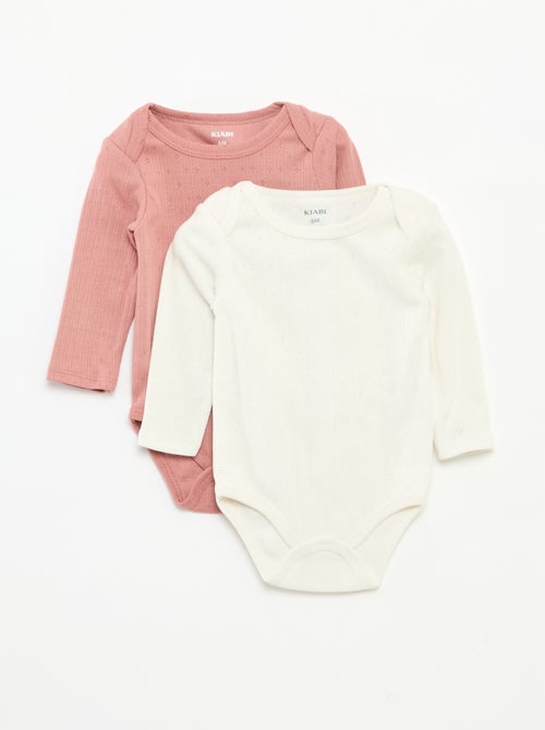 Set di 2 body termoregolanti in maglia a costine - Kiabi