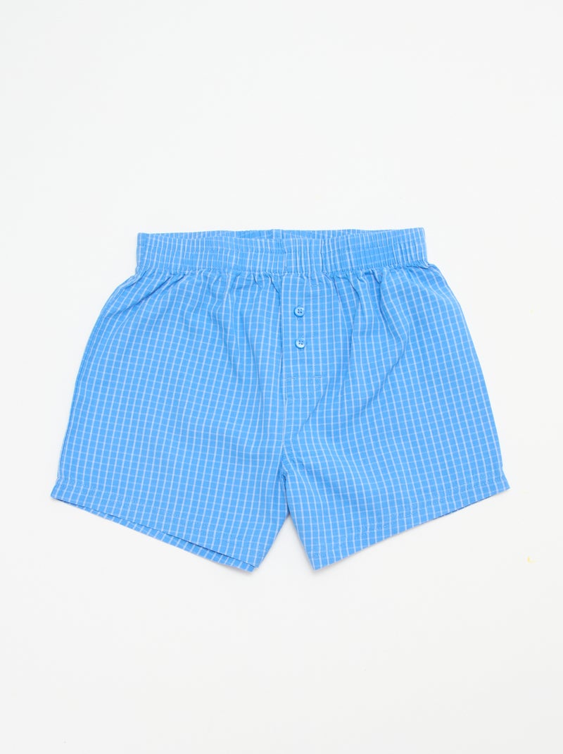 Set di 2 boxer a quadri Blu - Kiabi