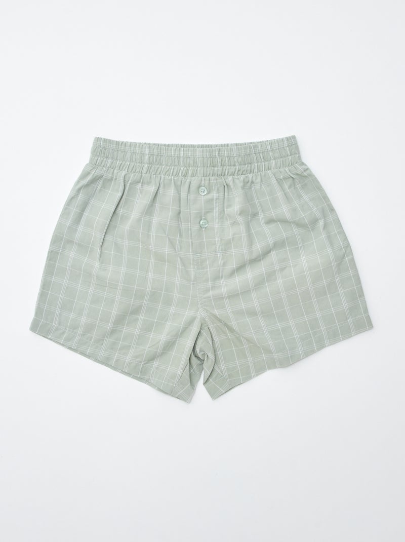 Set di 2 boxer a quadri Verde - Kiabi