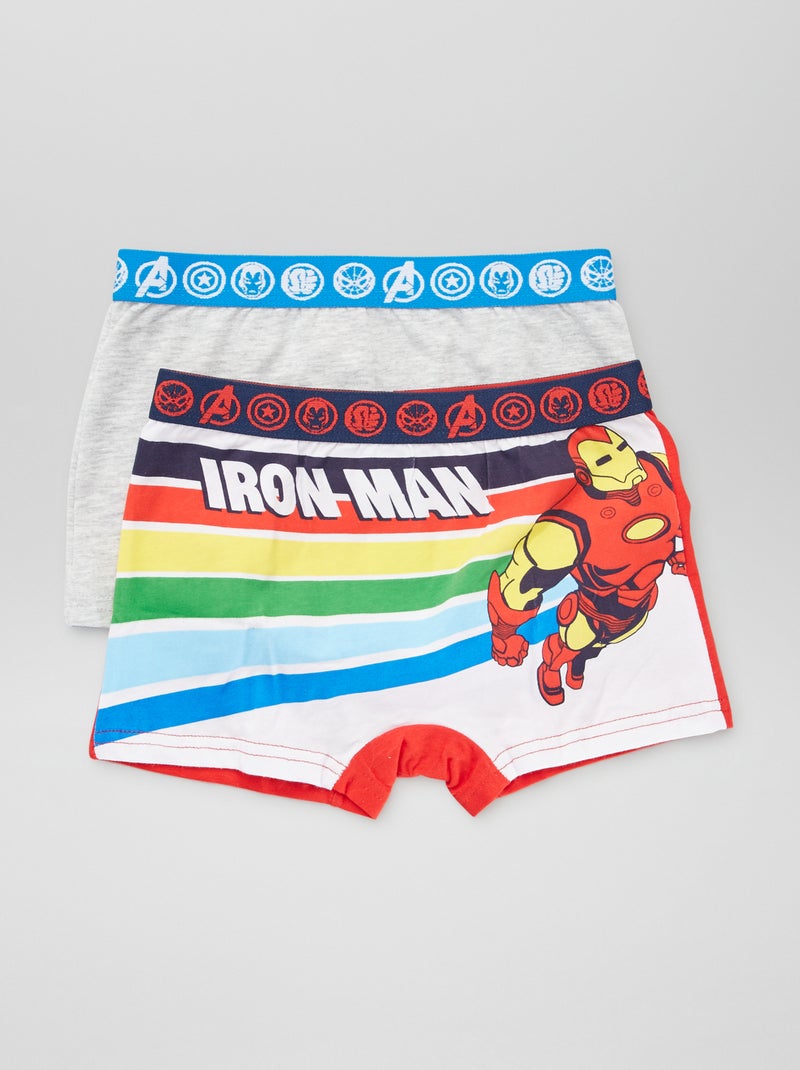 Set di 2 boxer 'Avengers' grigio rosso - Kiabi
