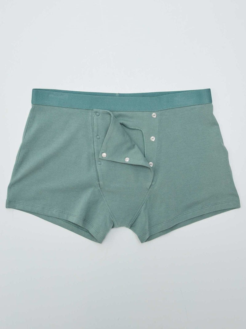 Set di 2 boxer con apertura a bottoni a pressione - collezione facile da indossare BLU - Kiabi