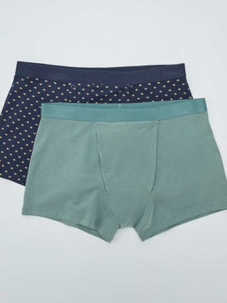 Set di 2 boxer con apertura con bottoncini a pressione - So Easy
