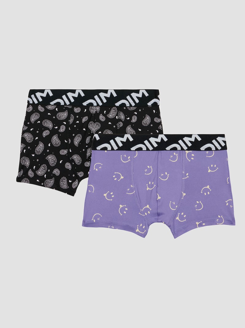 Set di 2 boxer con stampa VIOLA - Kiabi
