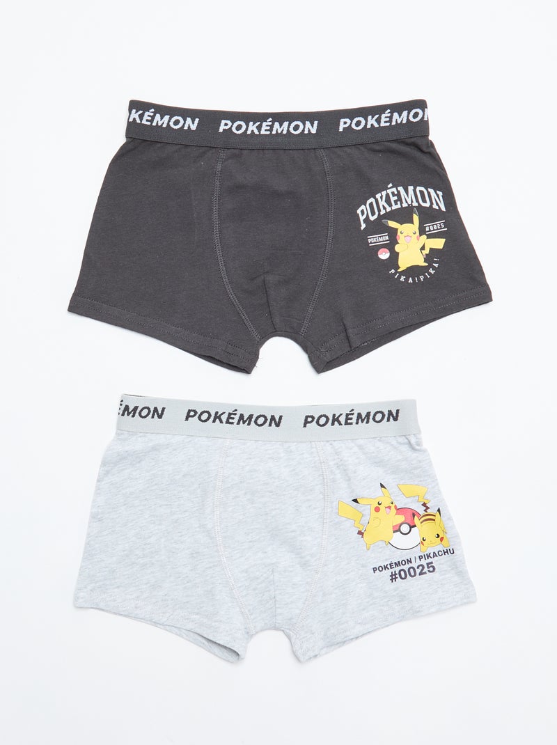 Set di 2 boxer "Pokémon" Grigio - Kiabi