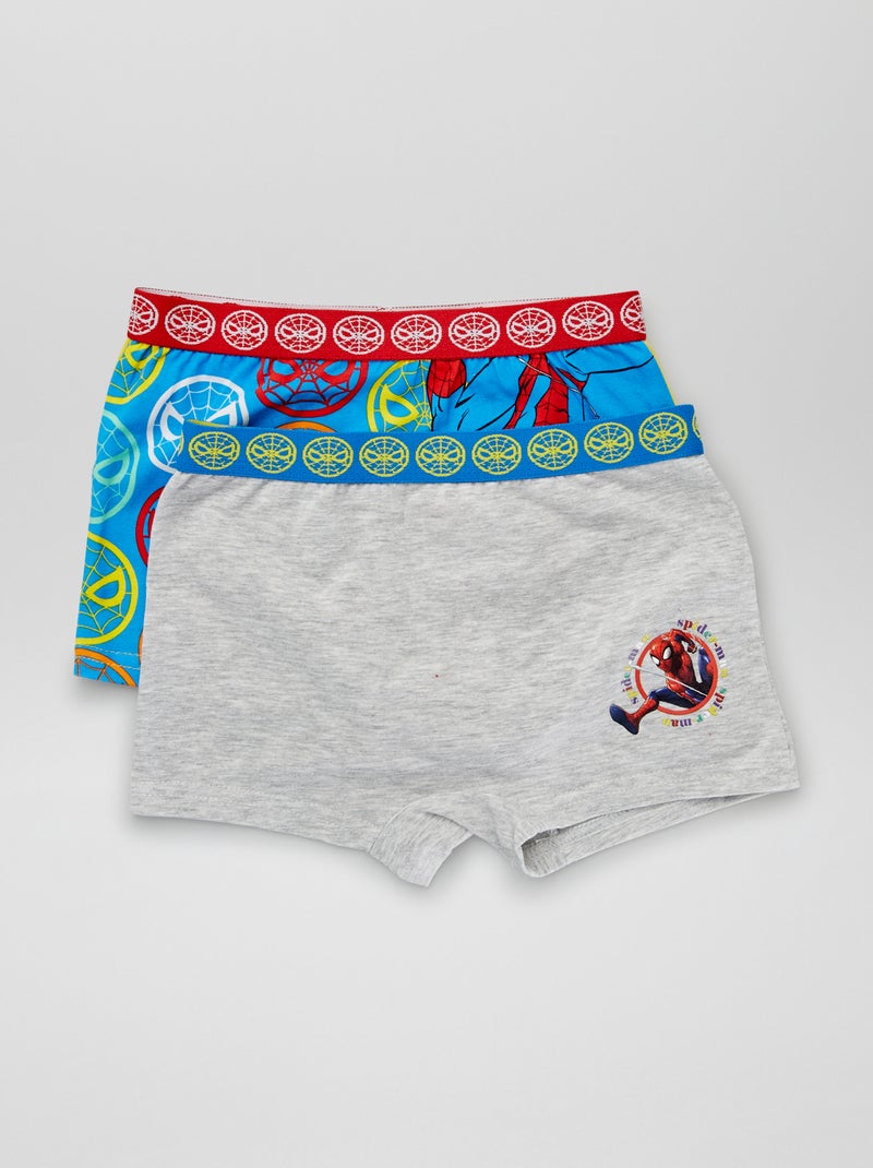 Set di 2 boxer 'Spider-Man' grigio giallo - Kiabi