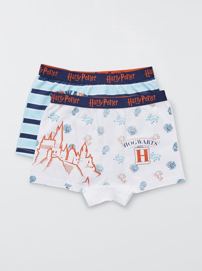 Set di 2 boxer stampati 'Harry Potter' blu/bianco - Kiabi