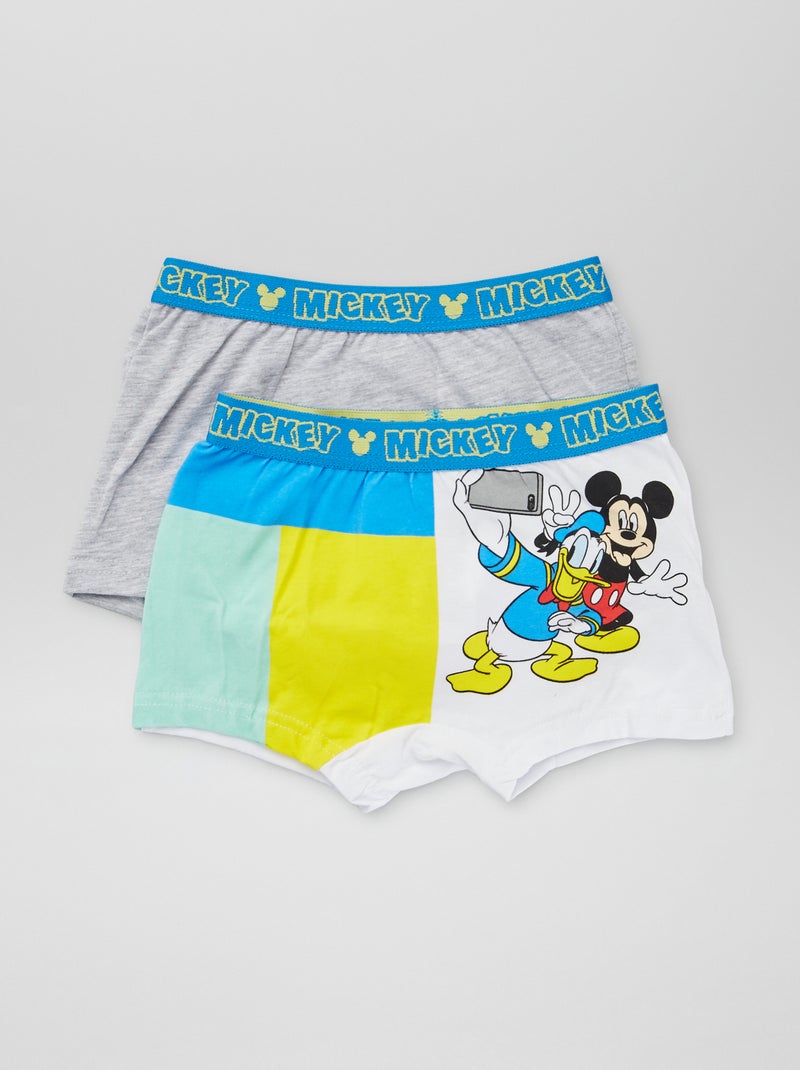 Set di 2 boxer 'Topolino' grigio bianco - Kiabi