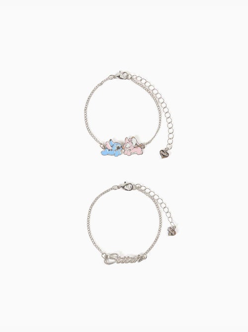 Set di 2 braccialetti con ciondoli di stitch e angel - Kiabi Set di 2 braccialetti con ciondoli di stitch e angel - Kiabi