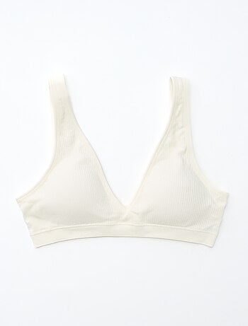 Set di 2 brassière a costine senza cuciture
