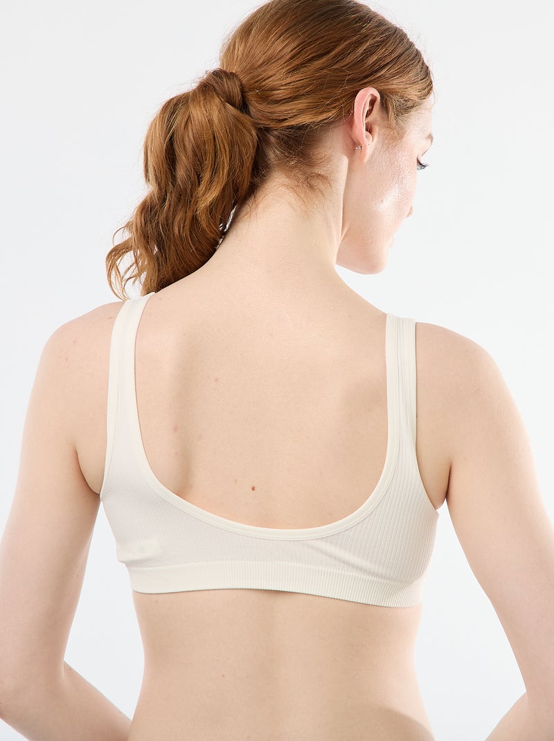 Set di 2 brassière a coste senza cuciture Rosa - Kiabi