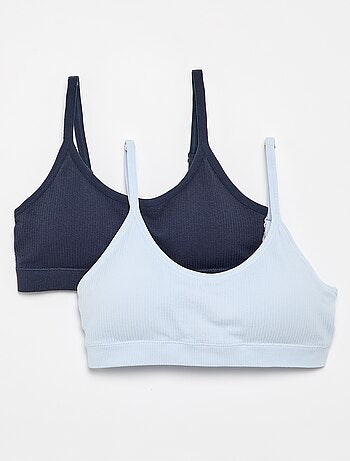 Set di 2 reggiseni sportivi a coste