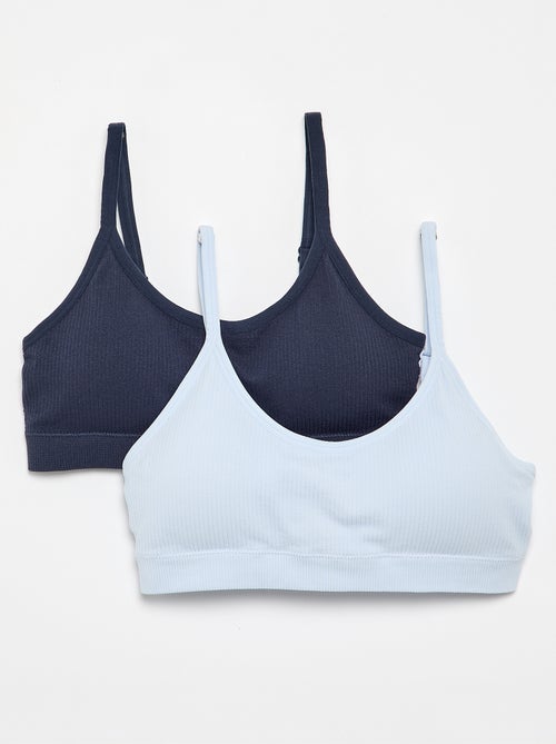 Set di 2 brassière a costine - Kiabi Set di 2 brassière a costine - Kiabi