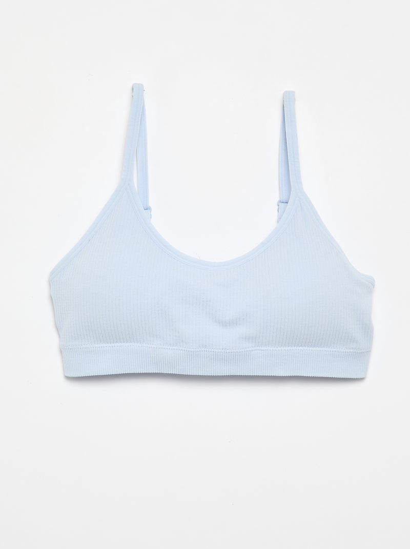 Set di 2 brassière a costine Grigio - Kiabi
