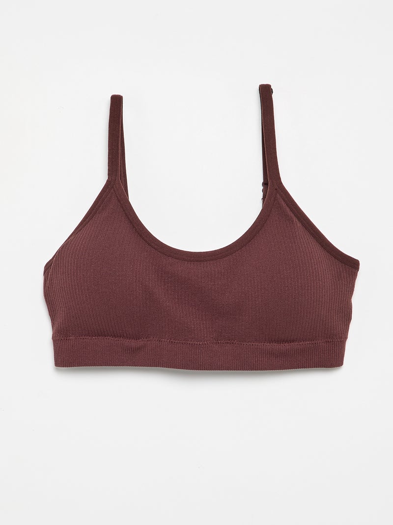 Set di 2 brassière a costine Marrone - Kiabi
