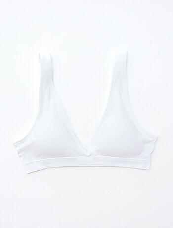 Set di 2 brassière a costine senza cuciture