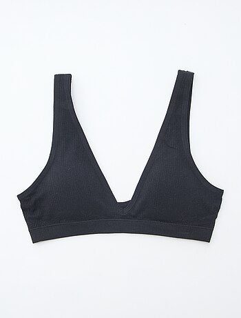 Set di 2 brassière a costine senza cuciture