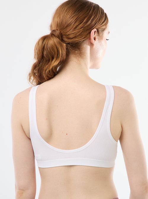 Set di 2 brassière a costine senza cuciture - Kiabi
