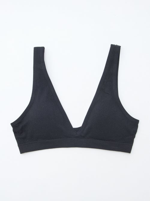 Set di 2 brassière a costine senza cuciture - Kiabi
