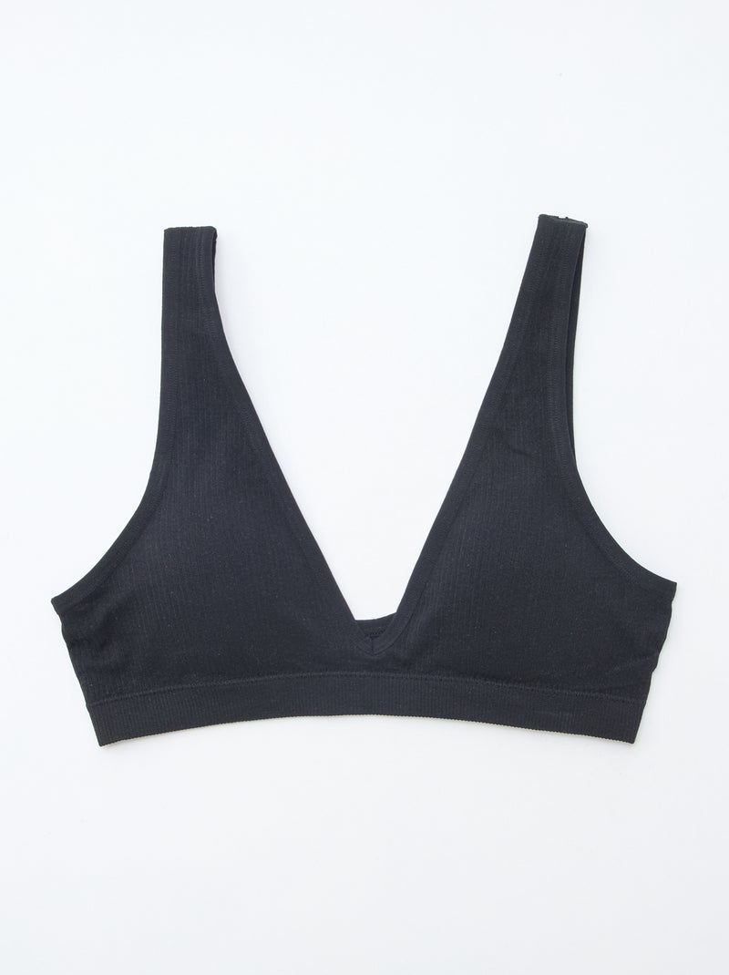 Set di 2 brassière a costine senza cuciture Bianco - Kiabi