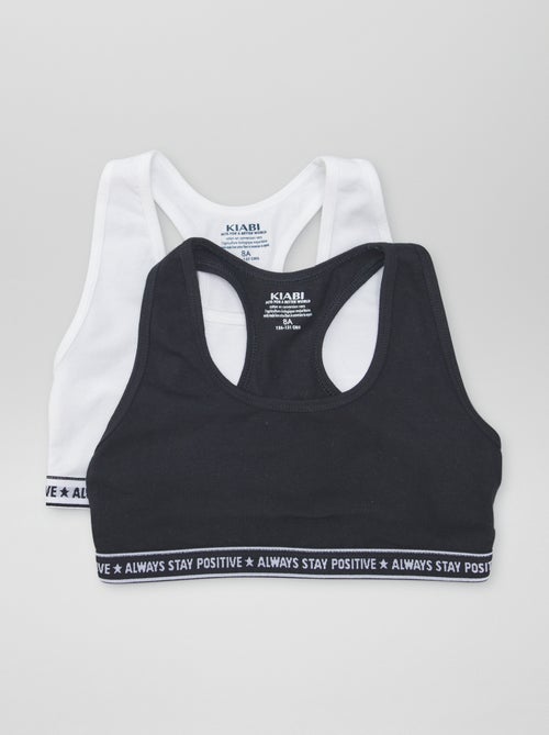 Set di 2 brassière da bambina a tinta unita - Kiabi Set di 2 brassière da bambina a tinta unita - Kiabi