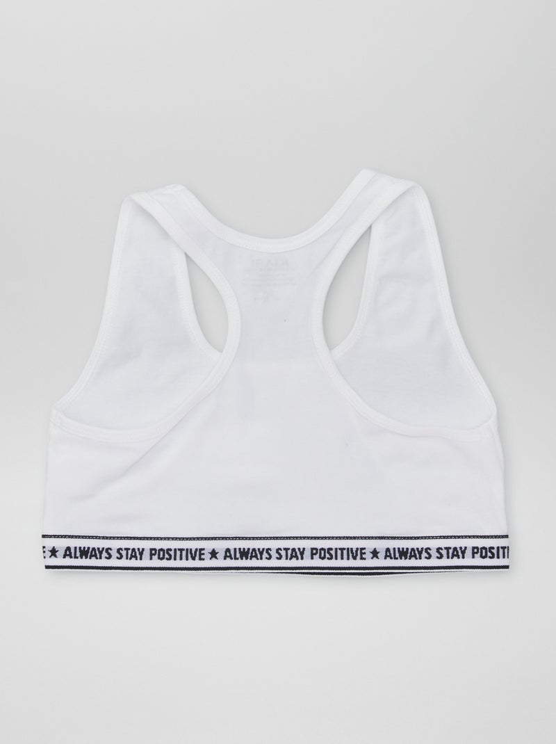 Set di 2 brassière da bambina a tinta unita NERO - Kiabi