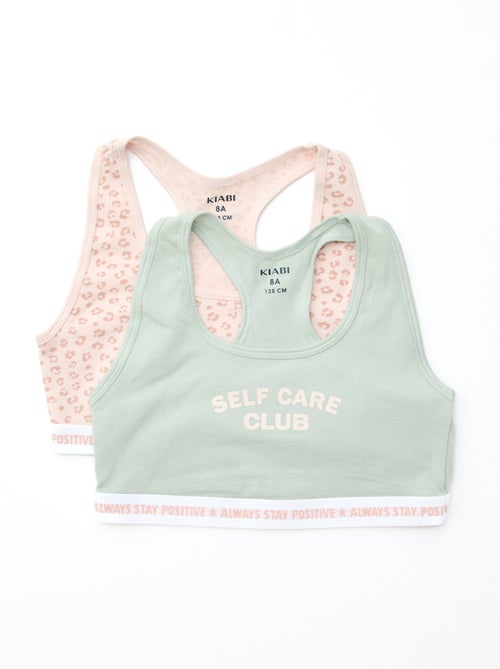 Set di 2 brassière da bambina a tinta unita - Kiabi Set di 2 brassière da bambina a tinta unita - Kiabi