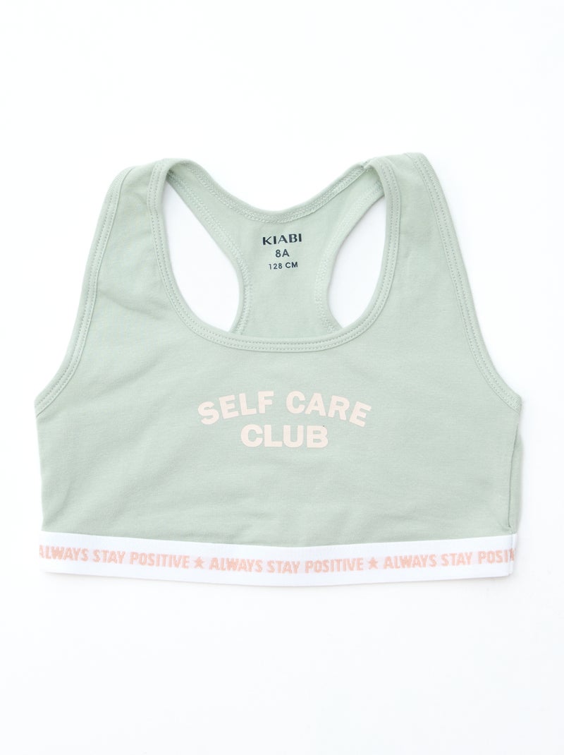 Set di 2 brassière da bambina a tinta unita Rosa - Kiabi