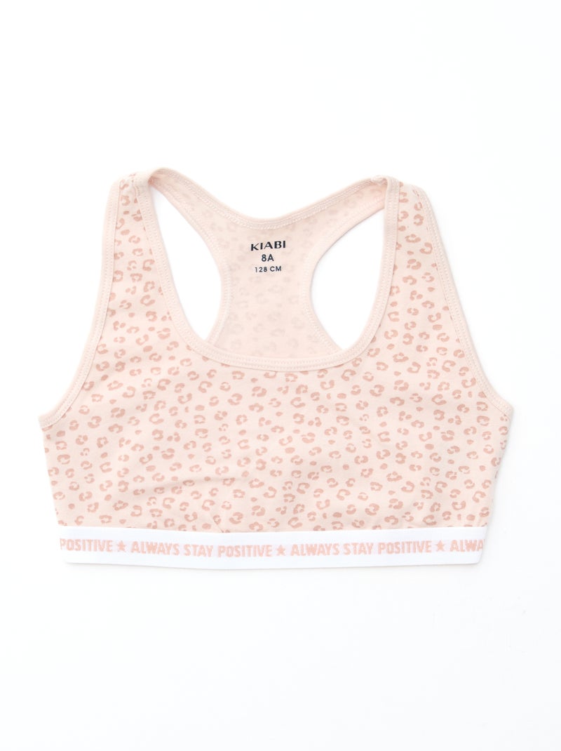Set di 2 brassière da bambina a tinta unita Rosa - Kiabi