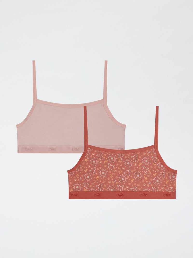 Set di 2 brassière in cotone tinta unita DIM Bianco - Kiabi