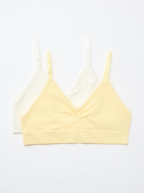 Set di 2 brassière in maglia goffrata - Kiabi