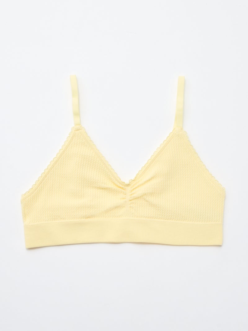 Set di 2 brassière in maglia goffrata Giallo - Kiabi