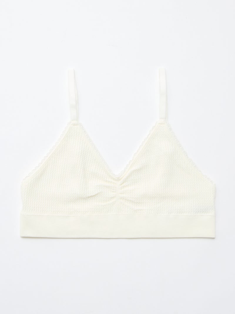 Set di 2 brassière in maglia goffrata Giallo - Kiabi