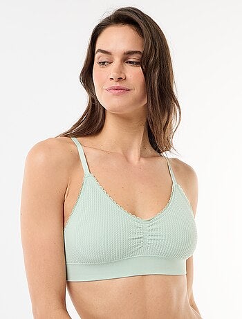 Set di 2 brassière in maglia goffrata