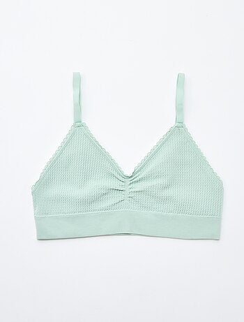 Set di 2 brassière in maglia goffrata