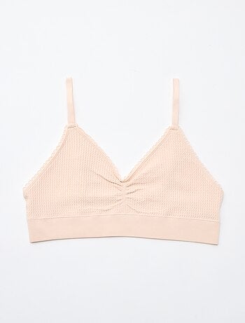 Set di 2 brassière in maglia goffrata