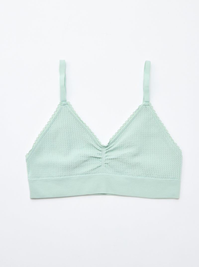 Set di 2 brassière in maglia goffrata Verde - Kiabi
