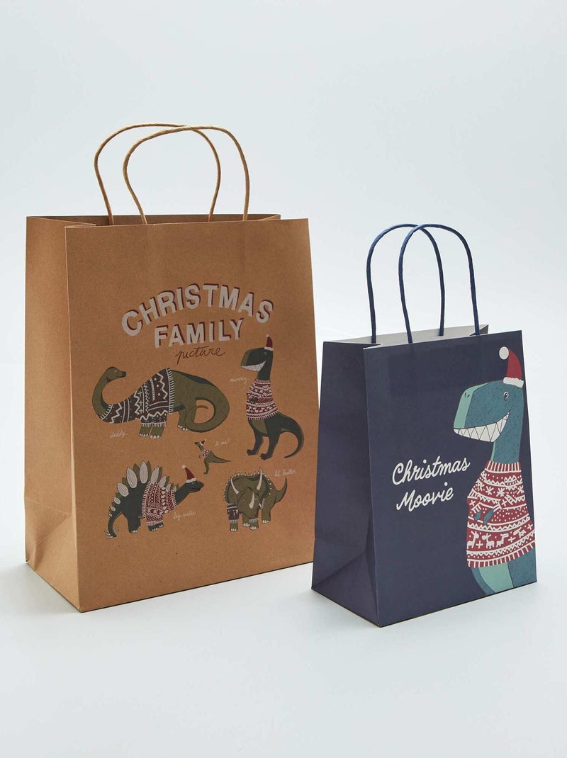 Set di 2 buste regalo di Natale! MARRONE - Kiabi
