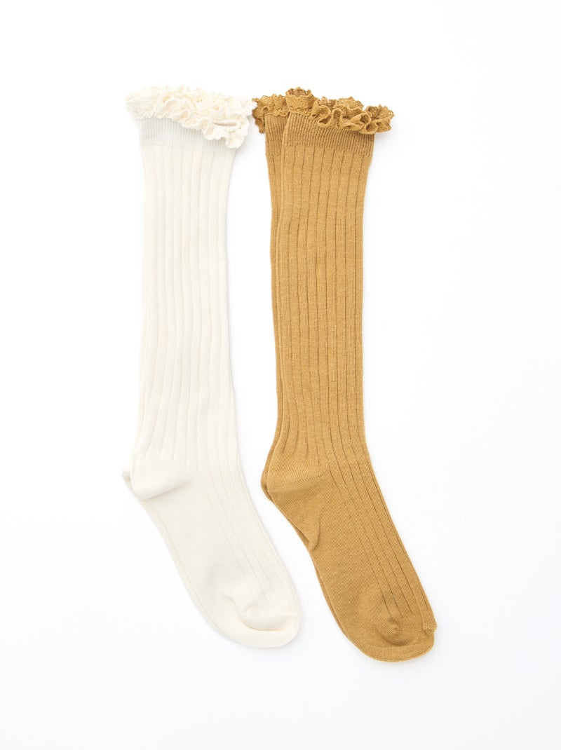 Calze parigine in cotone con fiocco in raso | Calze Collant