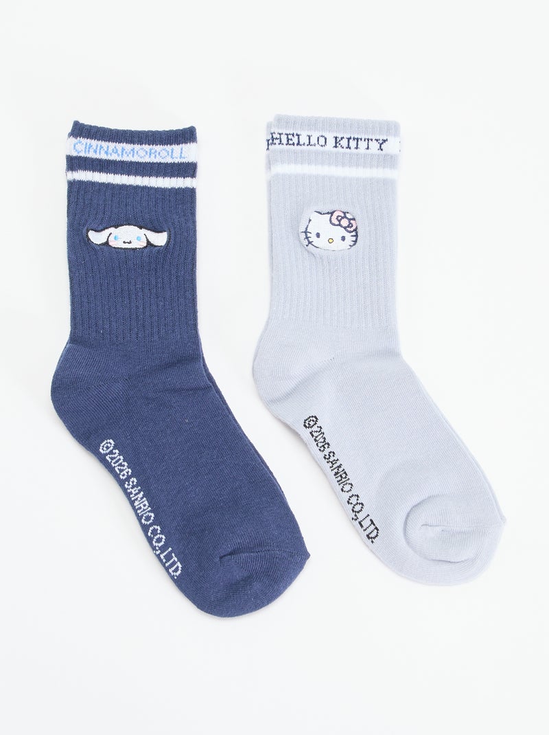 Set di 2 calzini fantasia 'Hello Kitty' Blu - Kiabi