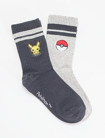 Set di 2 calzini fantasia "Pokémon" "Pikachu" e "Pokéball