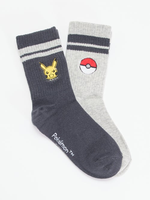 Set di 2 calzini fantasia 'Pokémon' 'Pikachu' e 'Pokéball' - Kiabi