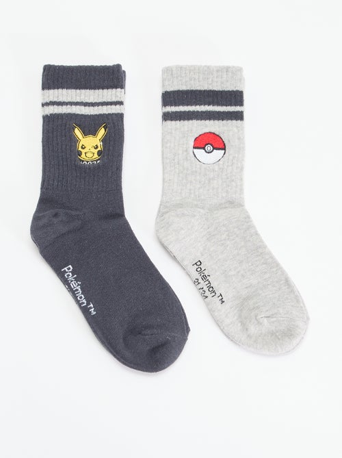 Set di 2 calzini fantasia 'Pokémon' 'Pikachu' e 'Pokéball' - Kiabi