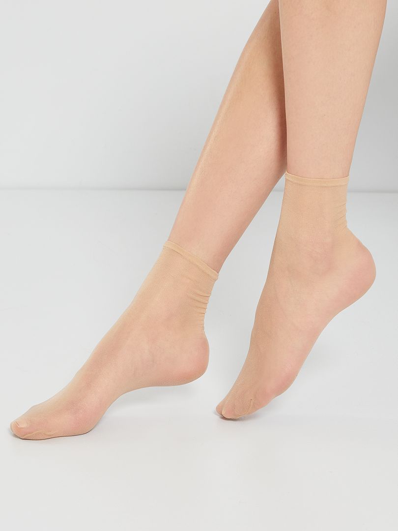 Set di 2 calzini fantasmino in voile nude Sublim 'DIM' 15D BEIGE - Kiabi
