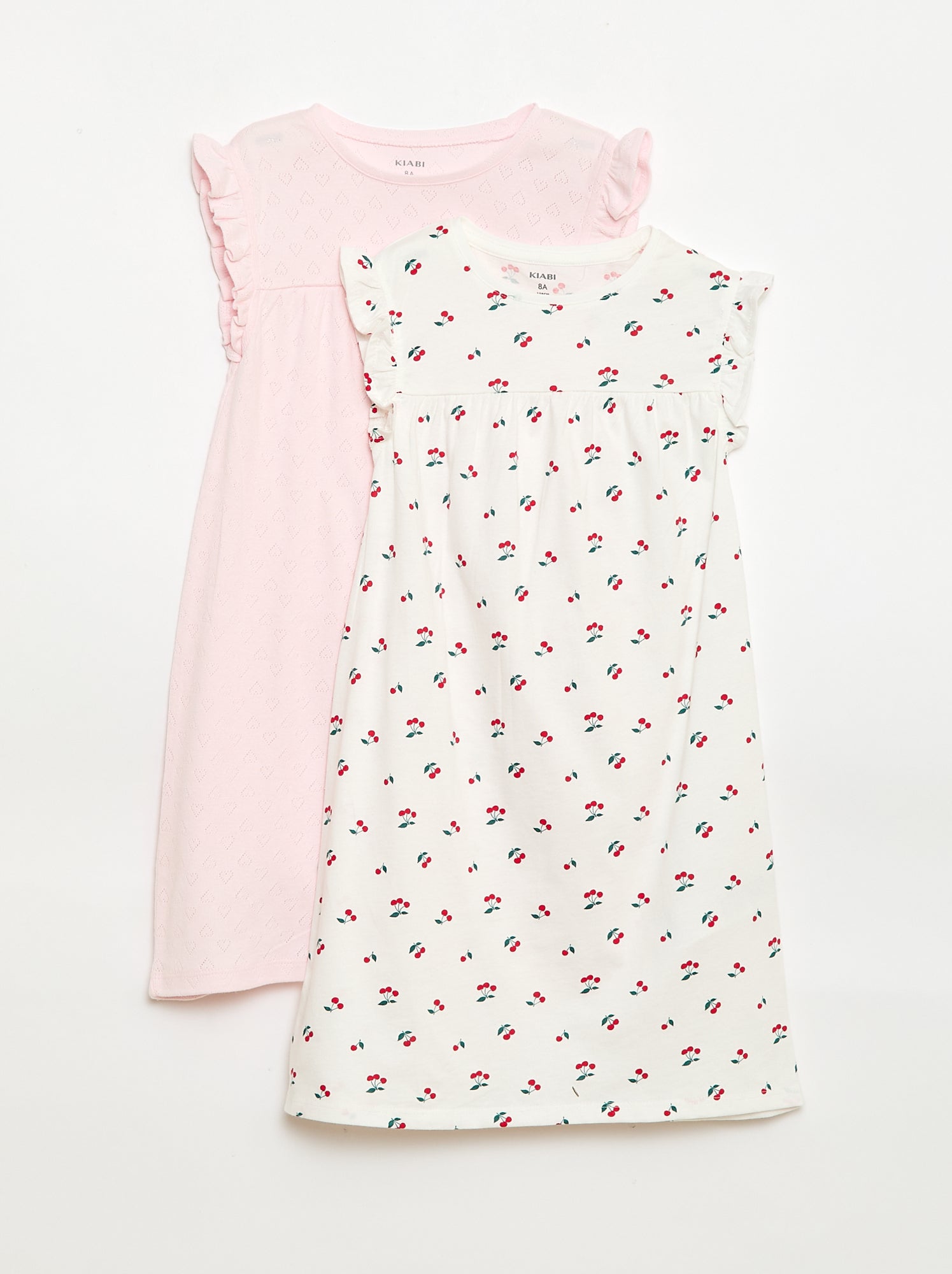Camicia Da Notte Per Bambina Con Fragole E Fiocco (2-9 Anni) - Morbida E Traspirante In Viscosa, Perfetta Per L'Estate