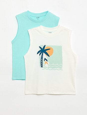 Set di 2 canotte a girocollo