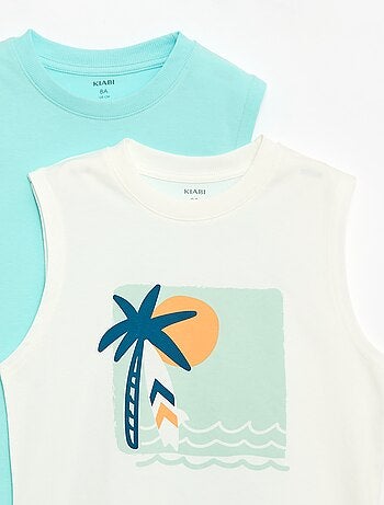 Set di 2 canotte a girocollo