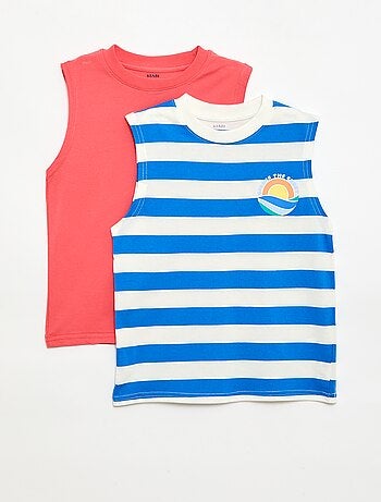 Set di 2 canotte a girocollo