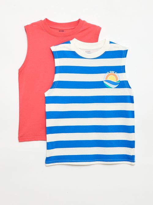 Set di 2 canotte a girocollo - Kiabi