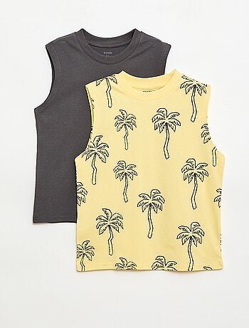 Set di 2 canotte a girocollo